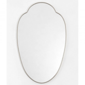 Зеркало фигурное в тонкой серебряной раме Milis Silver (Милис) Smal 55*89 см